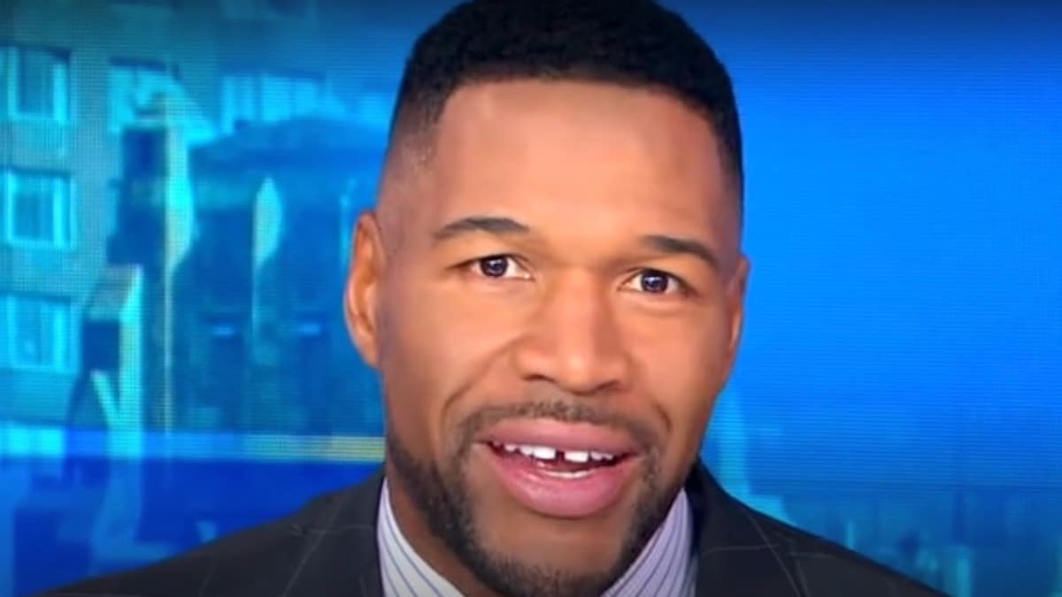 michael strahan face shot from good morning america on abc