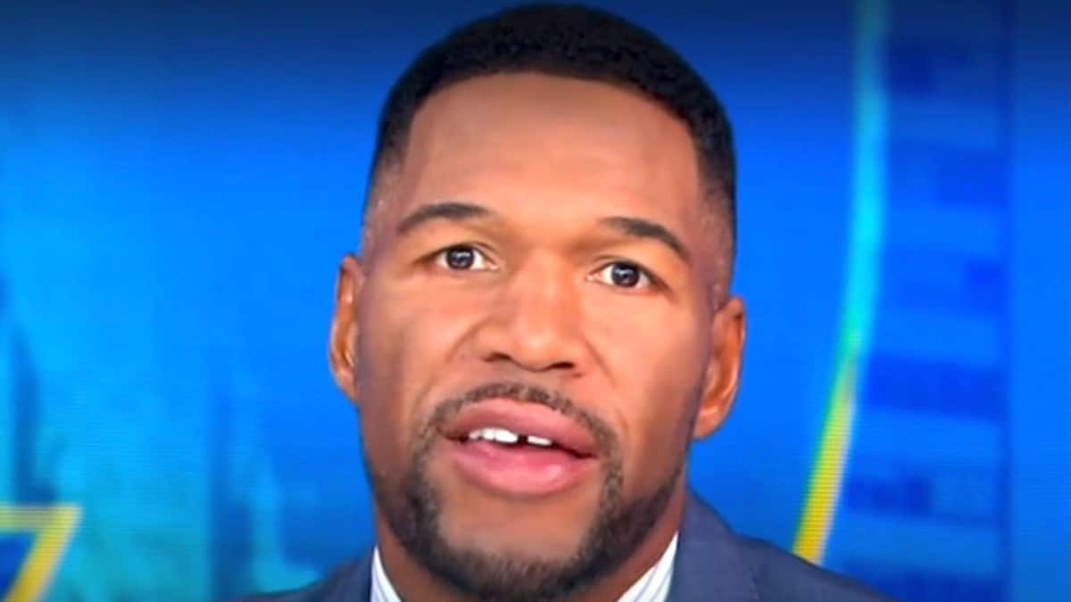 michael strahan face shot from good morning america in july 2024