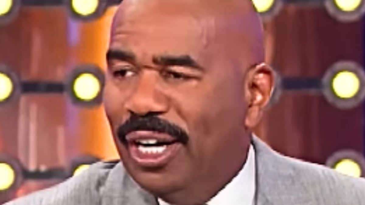 steve harvey records an episode of family feud shared on instagram