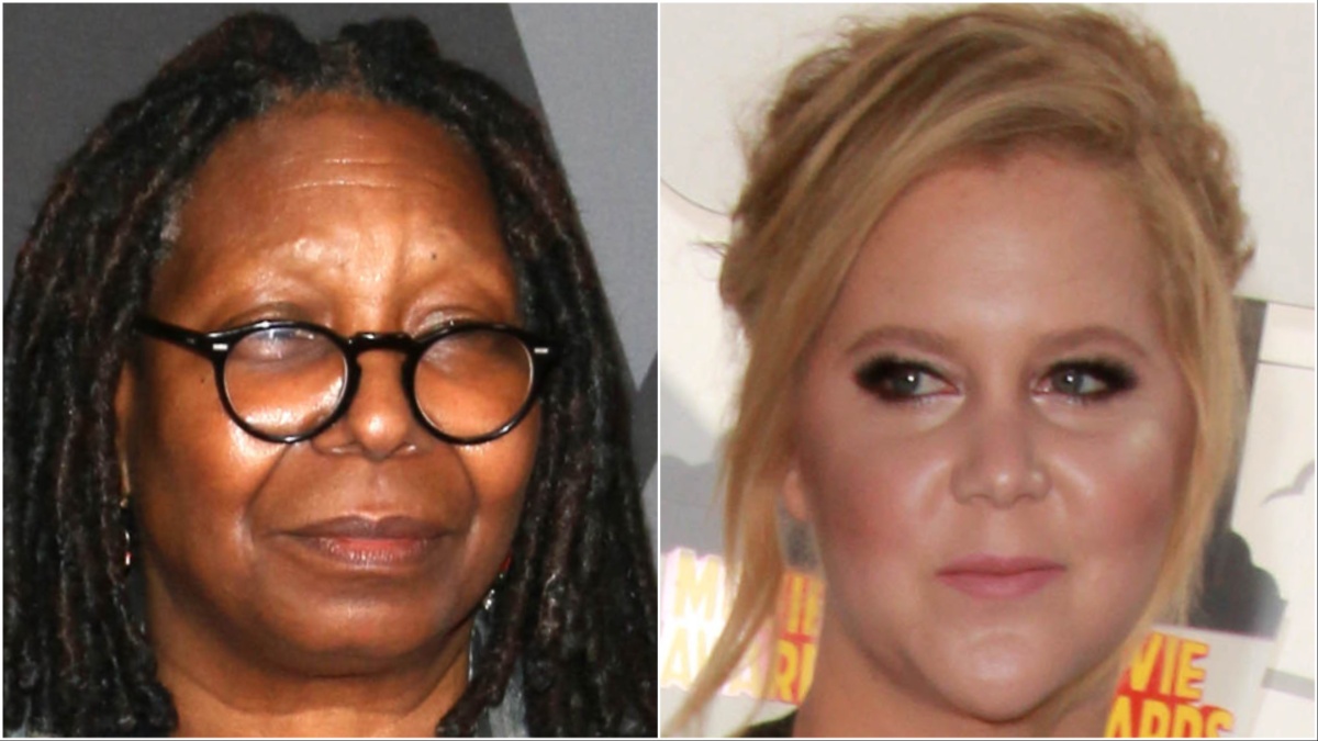Whoopi Goldberg and Amy Schumer at different events