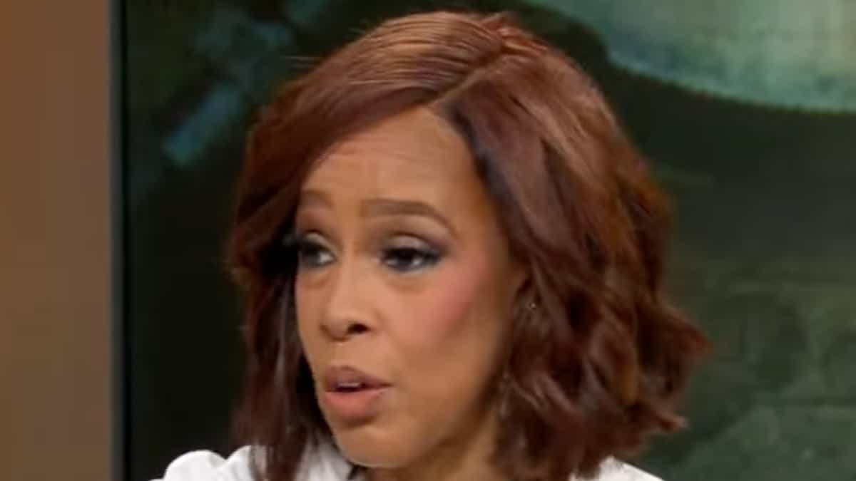 gayle king face shot from morris chestnut interview on cbs mornings